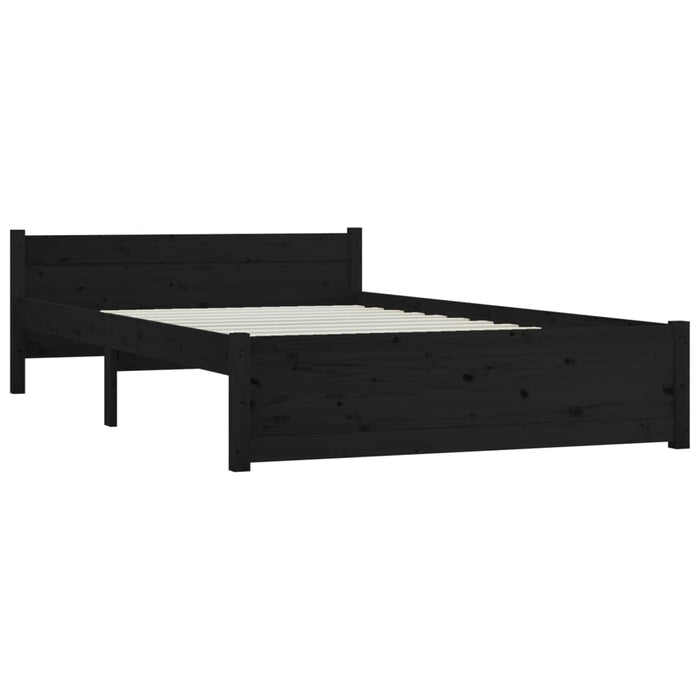 Bed Frame with Drawers Black 140x200 cm.
