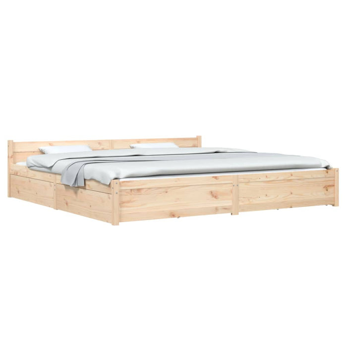 Bed Frame with Drawers 180x200 cm 6FT Super King.