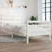 Bed Frame Solid Wood Pine 90x200 cm White.