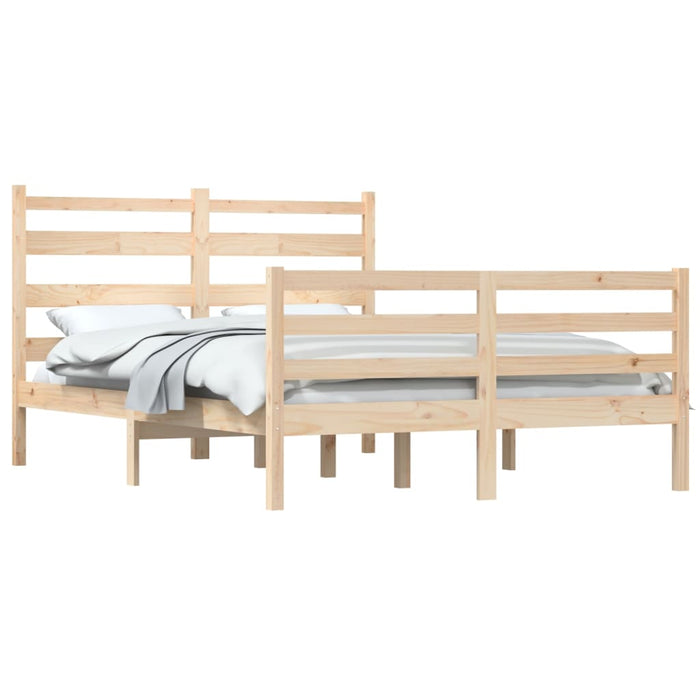 Bed Frame Solid Wood Pine 140x200 cm.