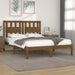 Bed Frame Honey Brown Solid Wood Pine 120x190cm 4FT Small Double.