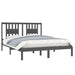 Bed Frame Grey Solid Wood Pine 140x200 cm.