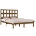 Bed Frame Honey Brown Solid Wood 120x190 cm 4FT Small Double.