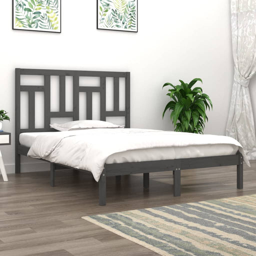 Bed Frame Grey Solid Wood Pine 180x200 cm 6FT Super King.