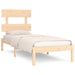 Bed Frame Solid Wood 90x190 cm 3FT6 Single.
