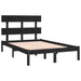 Bed Frame Black Solid Wood 135x190 cm 4FT6 Double.