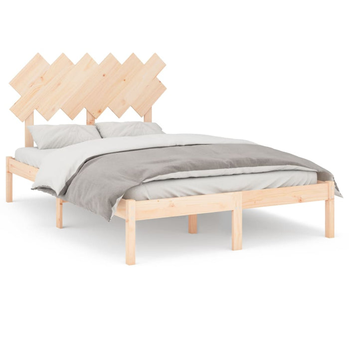 Bed Frame 135x190 cm 4FT6 Double Solid Wood.