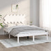 Bed Frame White 135x190 cm 4FT6 Double Solid Wood.