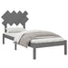 Bed Frame Grey 90x200 cm Solid Wood.