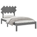 Bed Frame Grey 100x200 cm Solid Wood.