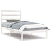 Bed Frame White Solid Wood Pine 90x200 cm Single.
