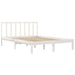 Bed Frame White Solid Wood Pine 135x190 cm 4FT6 Double.