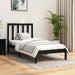 Bed Frame Black Solid Wood Pine 100x200 cm.