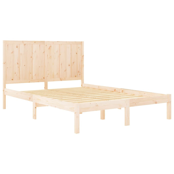 Bed Frame Solid Wood Pine 120x190 cm 4FT Small Double.