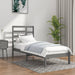 Bed Frame Grey Solid Wood 90x200 cm.