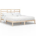 Bed Frame Solid Wood 200x200 cm.