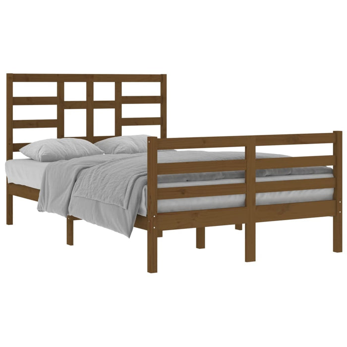 Bed Frame Honey Brown Solid Wood 120x200 cm.