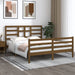 Bed Frame Honey Brown Solid Wood 160x200 cm.