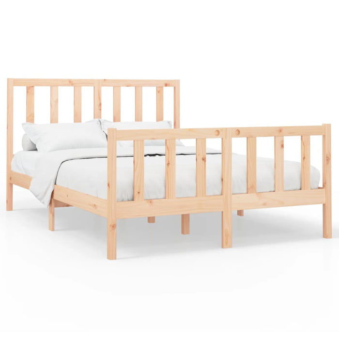 Bed Frame Solid Wood Pine 150x200 cm 5FT King Size.