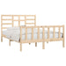 Bed Frame Solid Wood 150x200 cm 5FT King Size.