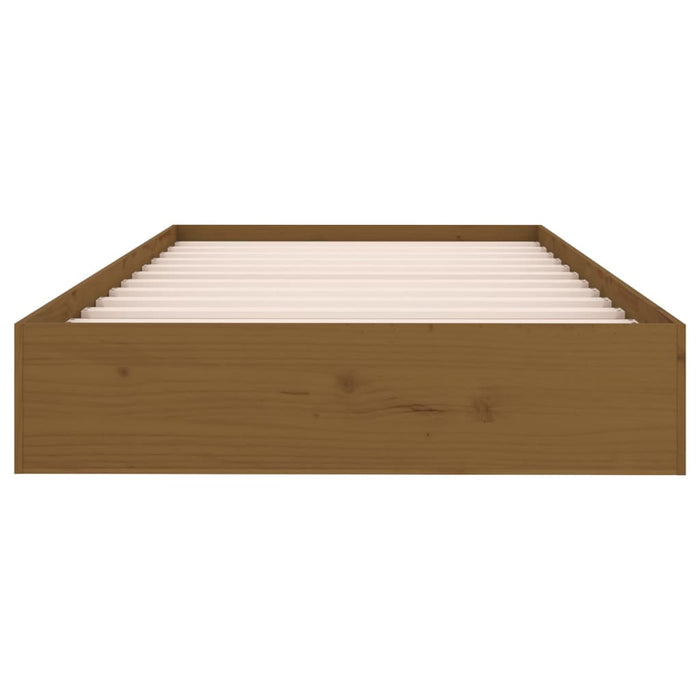 Bed Frame Honey Brown Solid Wood 100x200 cm.