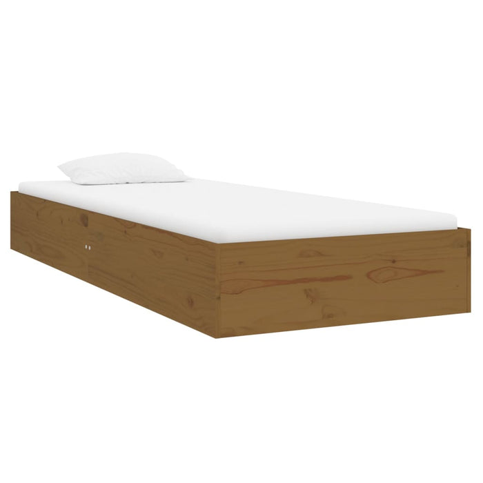 Bed Frame Honey Brown Solid Wood 75x190 cm 2FT6 Small Single.