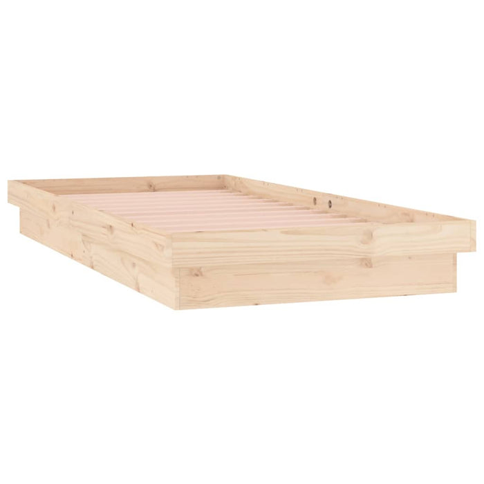 LED Bed Frame 75x190 cm 2FT6 Small Single Solid Wood.