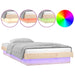 LED Bed Frame 75x190 cm 2FT6 Small Single Solid Wood.