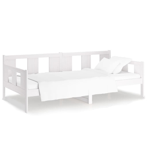 Day Bed White Solid Wood Pine 90x190 cm.