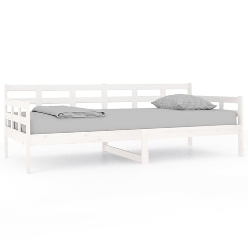 Day Bed White Solid Wood Pine 90x200 cm.