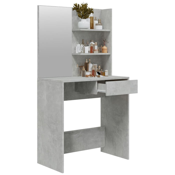 Dressing Table with Mirror Concrete Grey