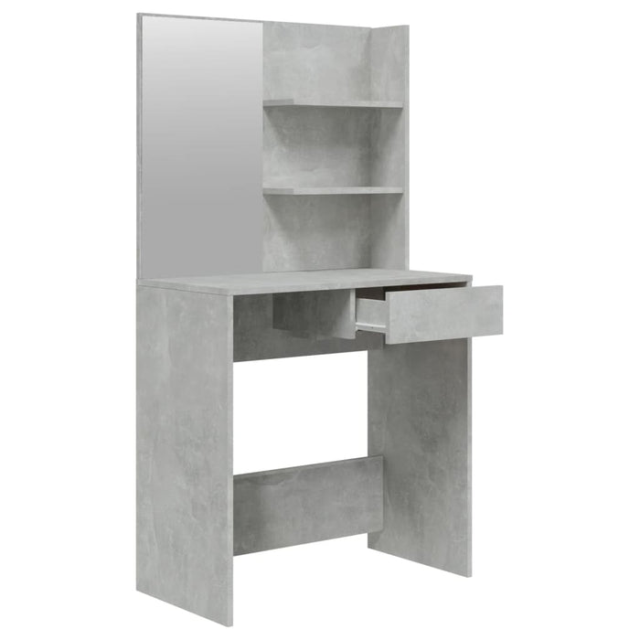 Dressing Table with Mirror Concrete Grey
