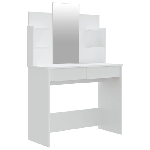 Dressing Table with Mirror White 96x40x142 cm.