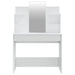 Dressing Table with Mirror High Gloss White 96x40x142 cm.
