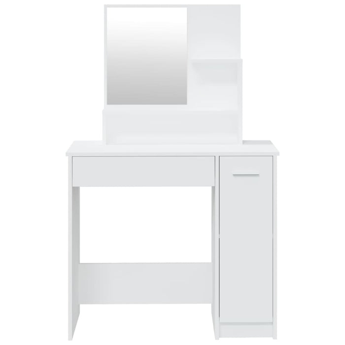 Dressing Table with Mirror White 86.5x35x136 cm.