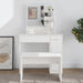 Dressing Table with Mirror White 86.5x35x136 cm.