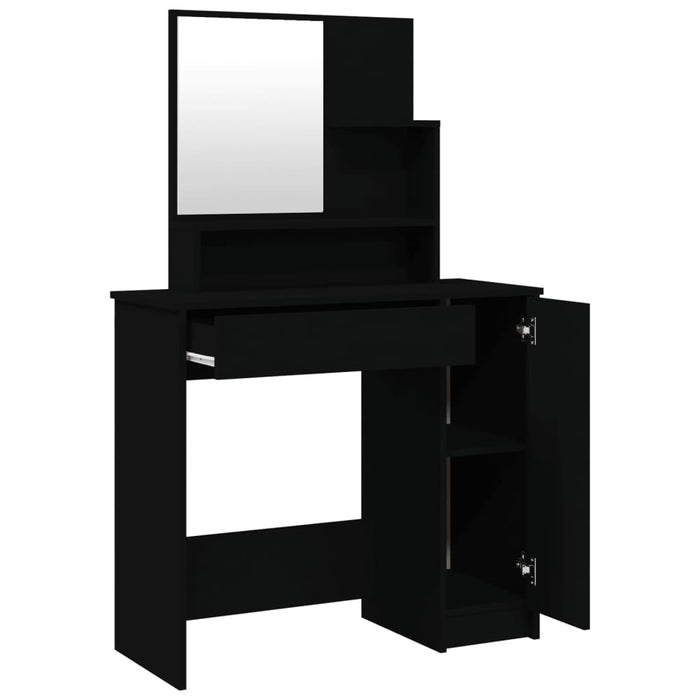 Dressing Table with Mirror Black 86.5 cm