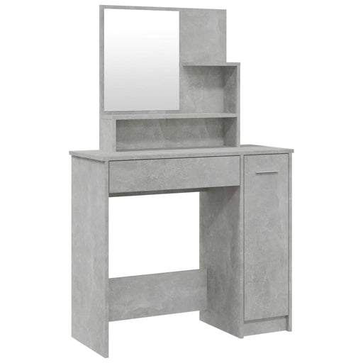 Dressing Table with Mirror Concrete Grey 86.5x35x136 cm.
