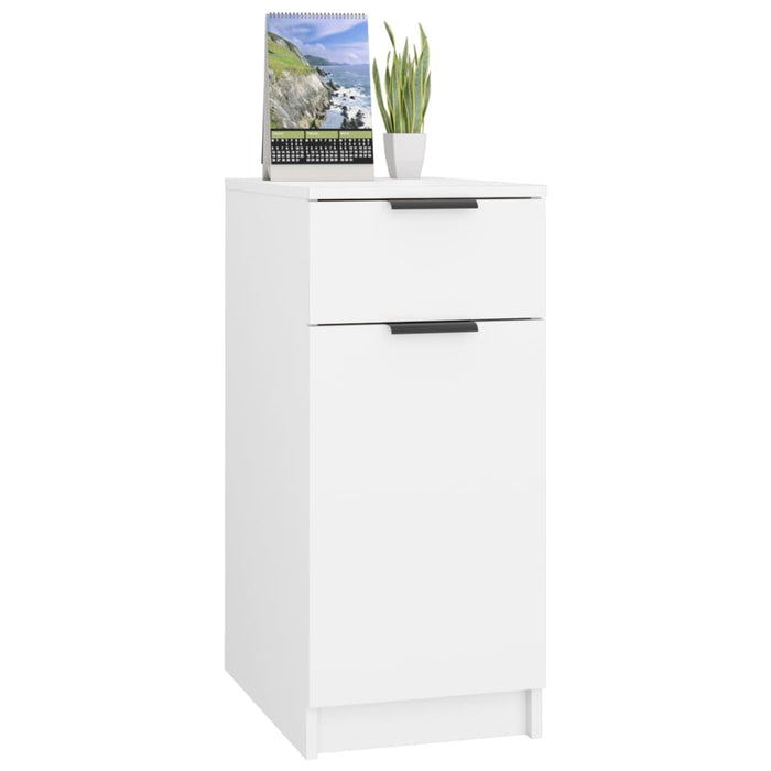 Desk Cabinet White 33.5x50x75 cm Engineered Wood.