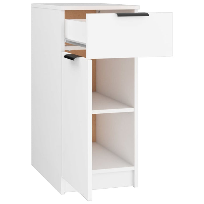 Desk Cabinet White 33.5x50x75 cm Engineered Wood.