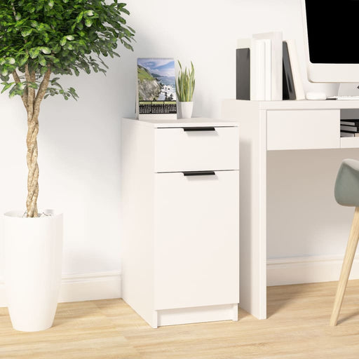 Desk Cabinet White 33.5x50x75 cm Engineered Wood.