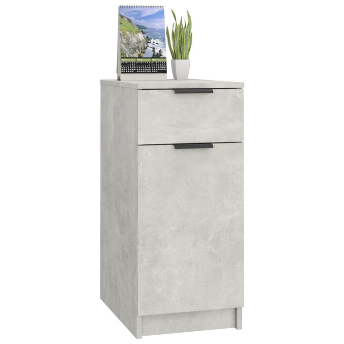 Desk Cabinet Concrete Grey 33.5x50x75 cm Engineered Wood.