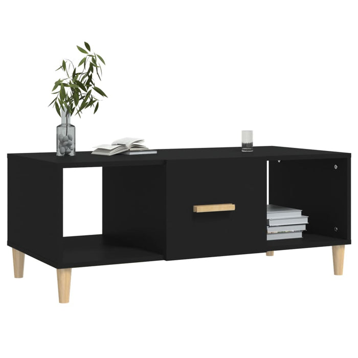 Coffee Table Black 102x50x40 cm Engineered Wood.
