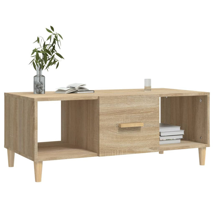 Coffee Table Sonoma Oak 102x50x40 cm Engineered Wood.