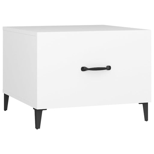Coffee Table with Metal Legs White 50x50x40 cm.