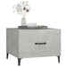 Coffee Table with Metal Legs Concrete Grey 50x50x40 cm.