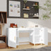 Desk White 140x50x75 cm Engineered Wood.