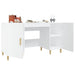 Desk White 140x50x75 cm Engineered Wood.