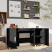 Desk Black 140x50x75 cm Engineered Wood.