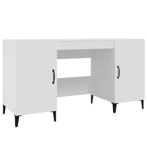 Desk White 140x50x75 cm Engineered Wood.
